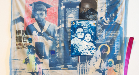 ”Mother I Graduated” collage by Kevin Hopkins.